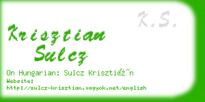 krisztian sulcz business card